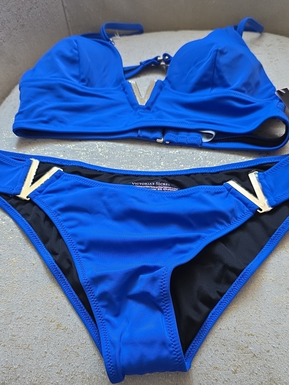Victoria's Secret Bright Blue V-Accent Two-Piece Bikini